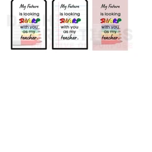 My future looks sharp. Teacher gift tag